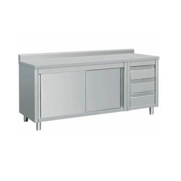 دولاب ارضي مغلق ّ ببابين سحاب مع  3ادراج